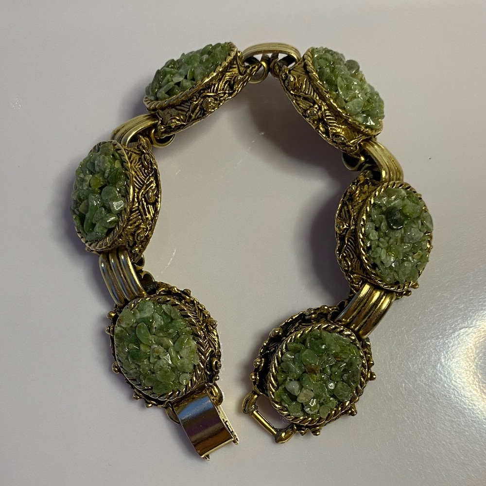 Vintage Gemstone Chip Bracelet